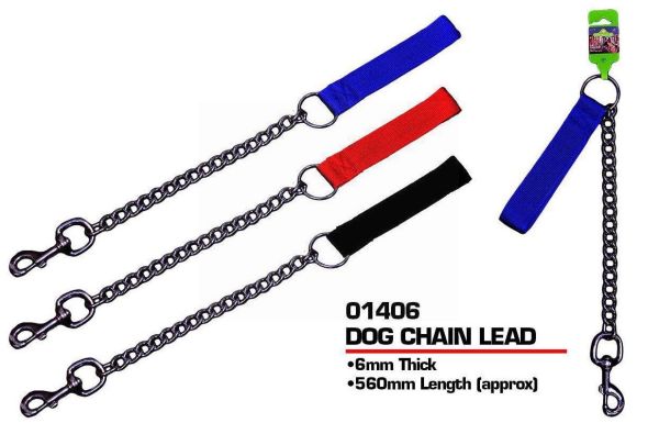 Pets That Play Dog Chain Lead - 6cm x 56cm - Assorted Colours 