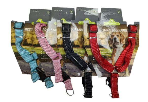 Pets That Play Adjustable Dog Harness - Assorted Colours - 50-65cm