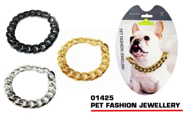 Pets That Play Pet Fashion Jewellery/Collar - Assorted Colours - 36 x 2cm Approx.