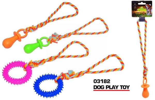 Pets That Play Pull & Tug Dog Play Toy for Small & Medium Dogs - Assorted Shapes & Colours