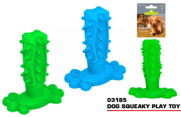 Pets That Play Dog Squeaky Play Toy for Small/Medium Dogs - Assorted Colours - 14cm x 12cm