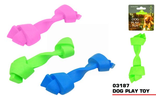 Pets That Play Fetch & Retrieve Dog Play Toy for Small/Medium Dogs - Assorted Colours - 14cm x 5cm