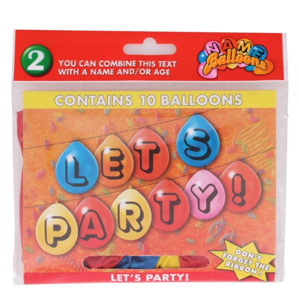 LET'S PARTY 10 BALLOONS