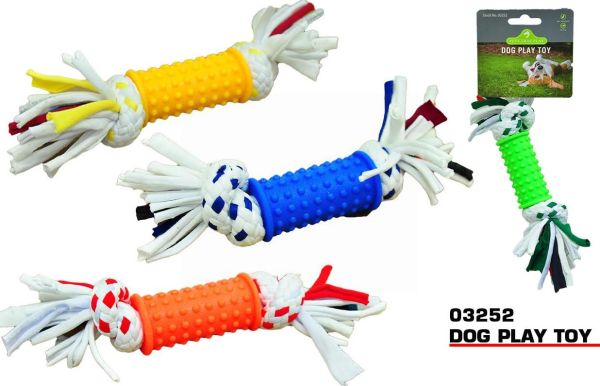 Pets That Play Pull & Tug Dog Play Toy for Small/Medium Dogs - Assorted Colours - 18cm x 5cm