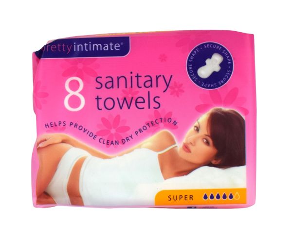 Pretty Intimate Secure Shape Sanitary Towels - Super - Pack of 8 - 0% VAT