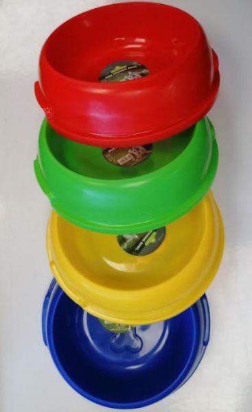 Pets That Play Dog Feeding Bowl - Assorted Colours - 21.5 x 6.5cm