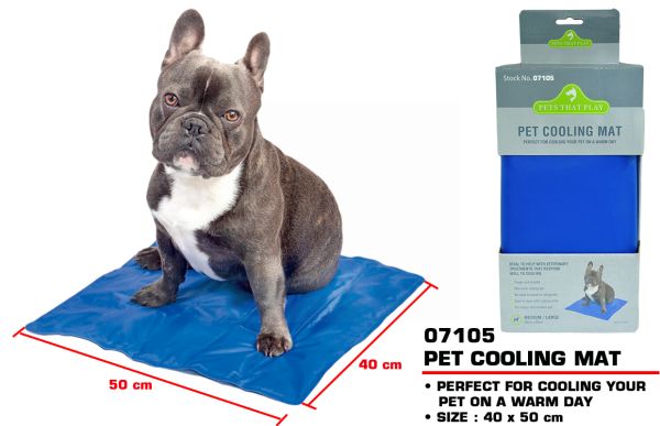 Pets That Play Pet Cooling Mat for Medium Dogs - Blue - 40 x 50cm