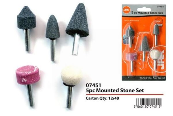 JAK Mounted Stone Set - Pack of 5 - 6mm Shank