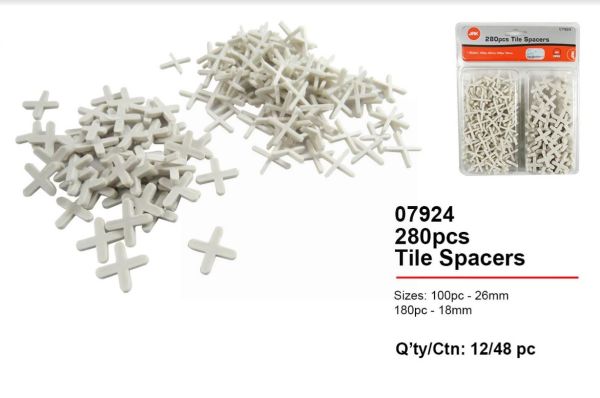 JAK Tile Spacers - Assorted Sizes - Pack of 280pcs