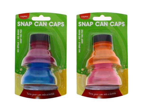 2PC SNAP CAN CAPS - ASSORTED COLOURS