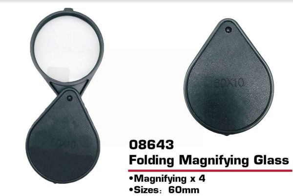 JAK 4X Folding Magnifying Glass - 6cm