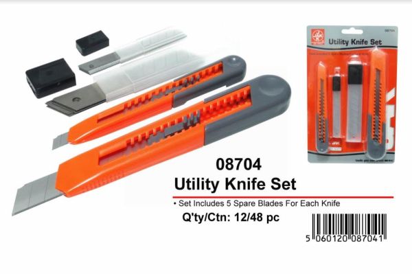 JAK Utility Knife Set with Spare Blades 