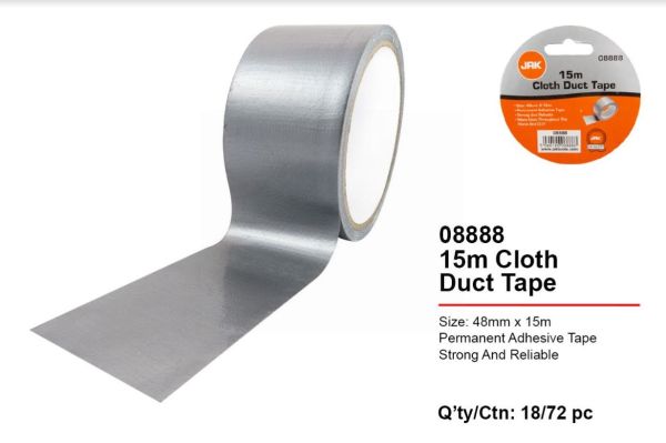JAK Permanent Adhesive Cloth Duct Tape - 4.8cm x 15m