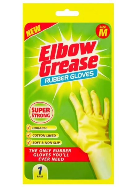 151 Elbow Grease Super Strong Rubber Gloves - Medium - Pack of 1 Pair
