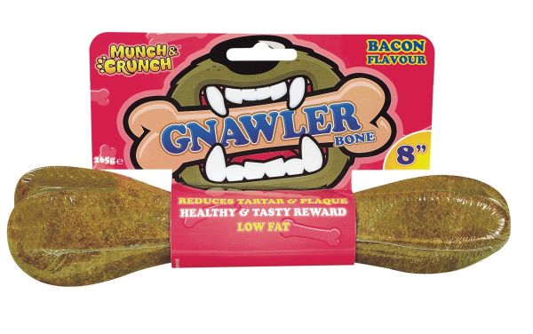 151 Munch & Crunch Gnawler Bone - Bacon Flavour - 8" - 265g