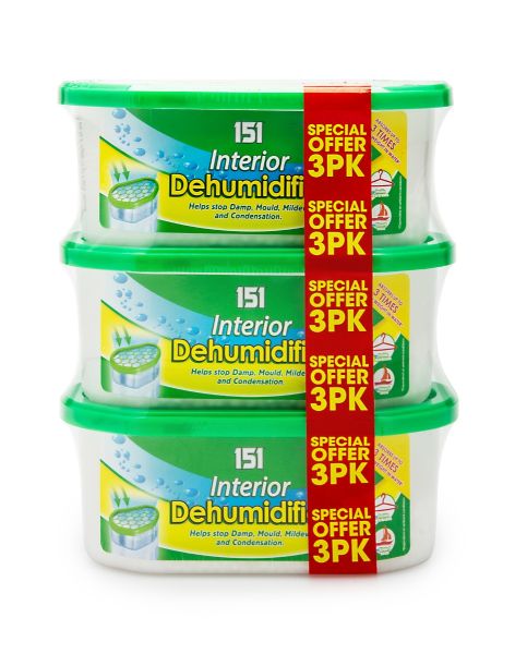 151 Interior Dehumidifier - Multipack - Pack of 3 x 250ml
