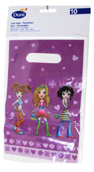 FASHION GIRL DUNI 10 PACK  PARTY LOOT BAGS