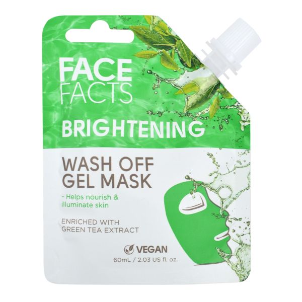 Face Facts Brightening Wash Off Gel Mask - Green Tea - 60ml