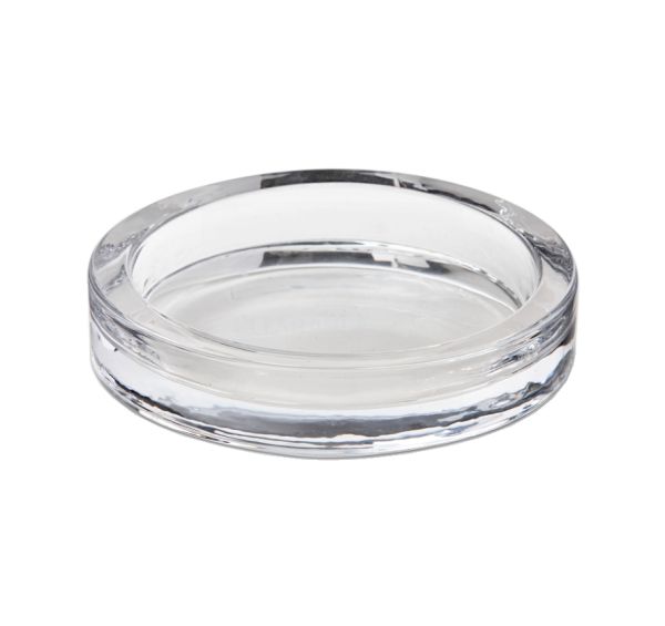 ROUND GLASS CANDLE HOLDER PLATE