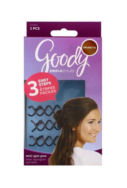 GOODY MINI SPIN PINS BRUNETTE SIMPLE STYLES