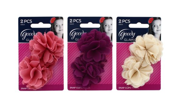 GOODY FLOWER SNAP CLIPS ASSORTED 2 PC