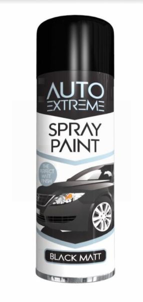 Auto Extreme Spray Paint with Matt Finish - Black Matt - 250ml