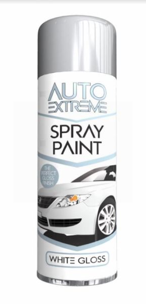 Auto Extreme Spray Paint with Gloss Finish - White Gloss - 250ml