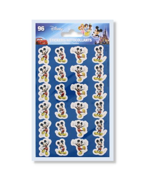 96 STICKERS DISNEY MICKEY MOUSE 4 SHEETS