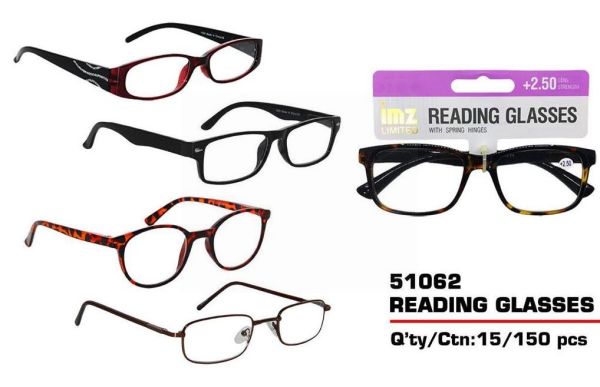 Prescription Based Designer Reading Glasses with Spring Hinges +2.50 