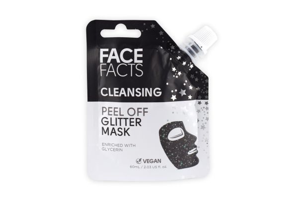 Face Facts Cleansing Peel Off Glitter Mask - Black - 60ml