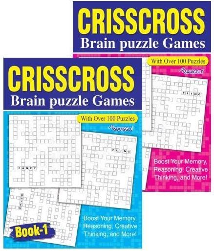 Crisscross Brain Puzzle Games Book - 27 x 20cm