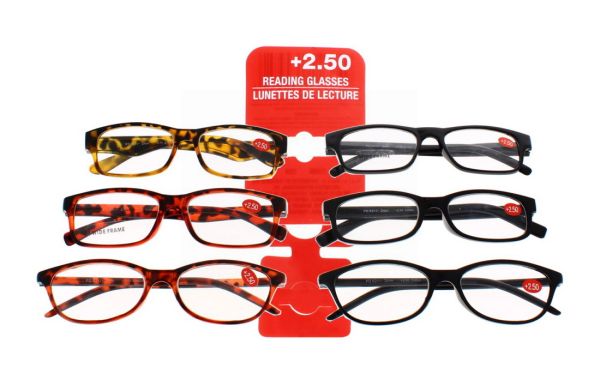 READING GLASSES +2.50 ASSORTED