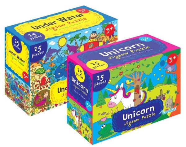 Unicorn / Underwater Jigsaw Puzzle - 25 pieces - 35 x 25cm