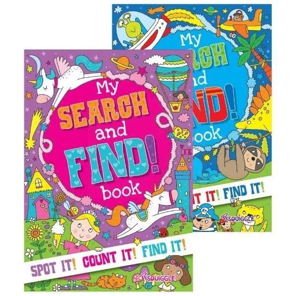 Squiggle A4 My Search & Find Activity Book - Assorted Designs - 29.5 x 21cm