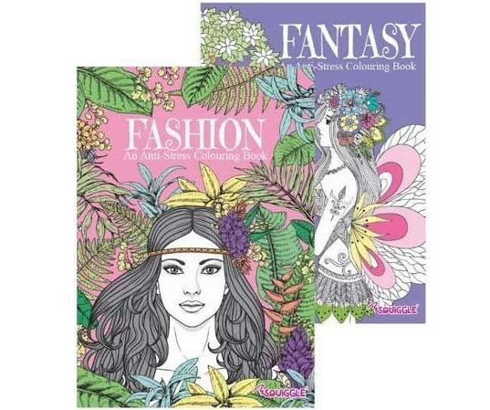 Fashion & Fantasy - Anti-Stress Colouring Book - 24 Pages of Fun
