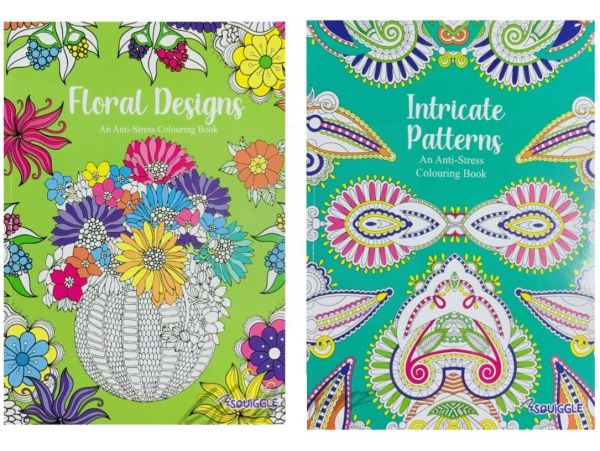 Intricate Patterns & Floral Designs - Anti-Stress Colouring Book - 24 Pages of Fun