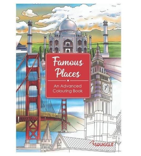 Famous Places - An Advanced Colouring Book - 22 Pages of Fun