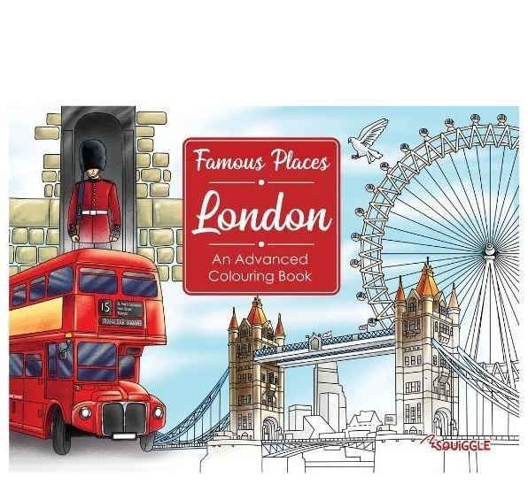 Famous Places - Amazing London - An Advanced Colouring Book - 22 Pages of Fun