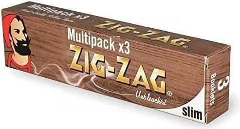 Zig Zag Finest Quality Rolling Papers - Multipack - Unbleached - Slim - Pack of 36 Booklets