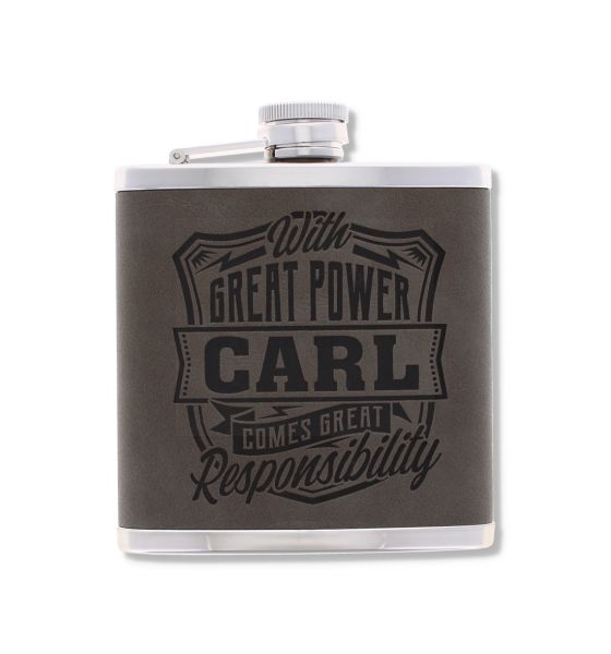 TOP BLOKE'S FINEST POUR - PERSONALIZED HIP FLASK - CARL