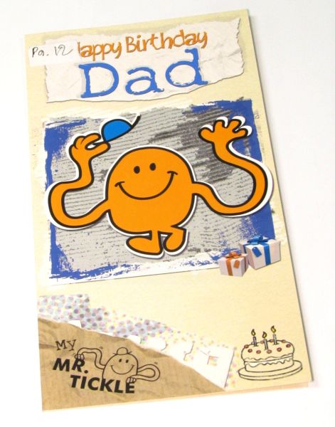 GEMMA MR.TICKLE DAD BIRTHDAY CARD NO ENVELOPE