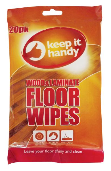Prism Fresh Fragranced Wood And Laminate Floor Cleaning Wipes - Pack Of 20