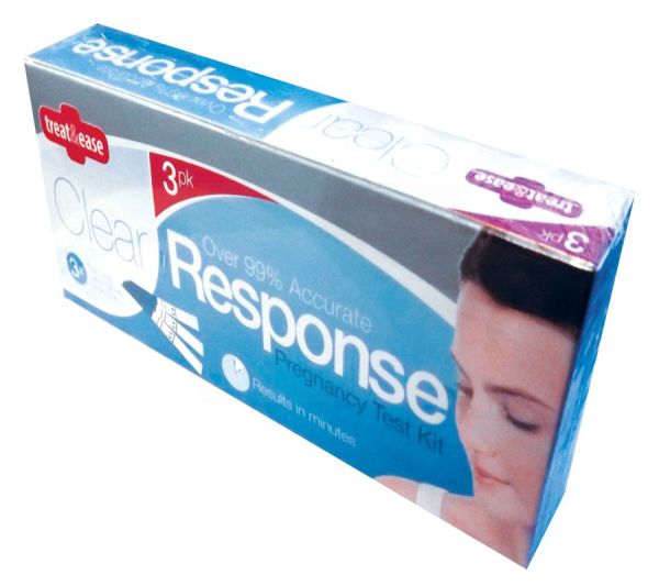 Pack of 3 Clear Response Pregnancy Testing Kit