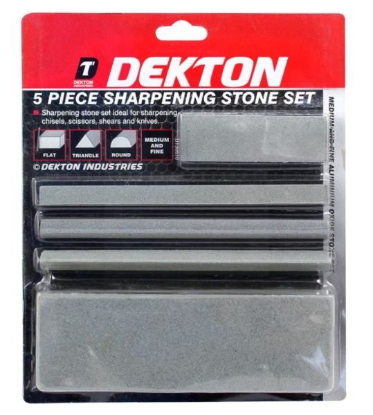 Dekton Sharpening Stone Set - Assorted Stones - Pack of 5