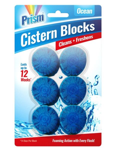 Prism Ocean Fragranced Toilet Blocks - Pack Of 6