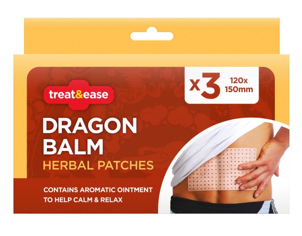 Dragon Balm Herbal Patches - 12 x 15cm - Pack of 3