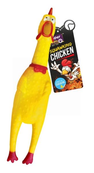 Cooper & Pals Dog Squawking Chicken Toy - 25 x 5.5cm 