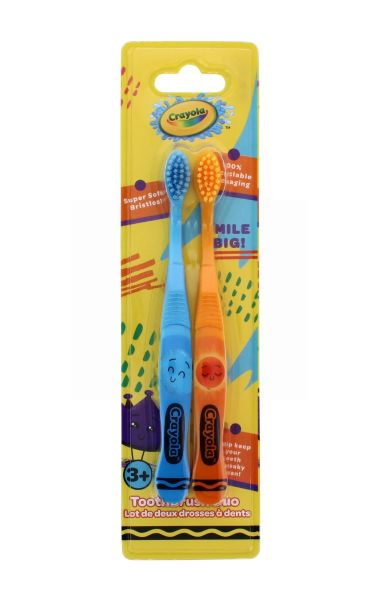 CRAYOLA KIDS TOOTHBRUSH ASSORTED PACK OF 2