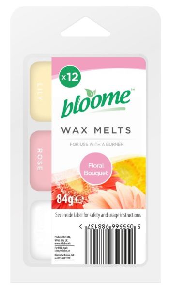 Bloome Triple Fragranced Wax Melts - Floral Bouquet - 71Grams - Pack of 12