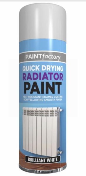 Paint Factory Quick Drying Radiator Paint - Brilliant White - 300ml